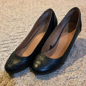 Black Wedge Heels - Size 8.5